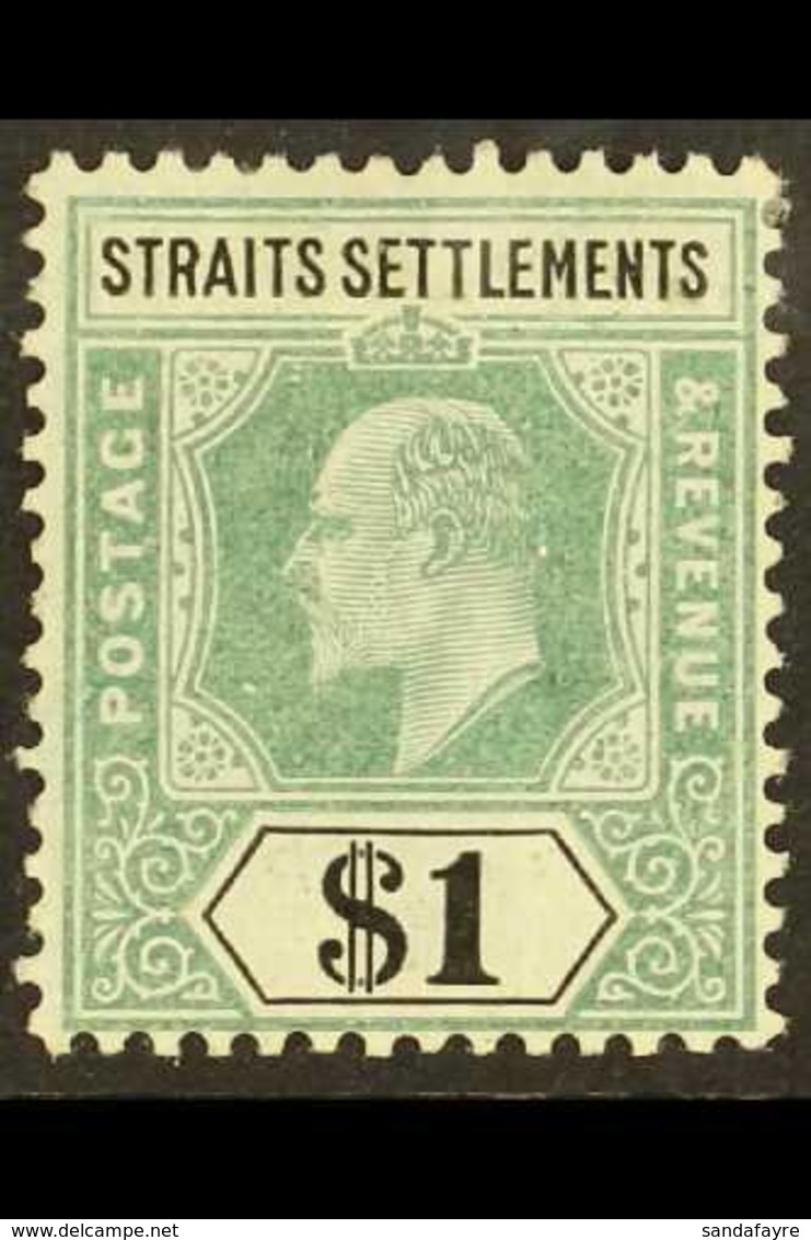 1904  $1 Dull Green And Black, Wmk MCA, SG 136, Very Fine Mint. For More Images, Please Visit Http://www.sandafayre.com/ - Straits Settlements