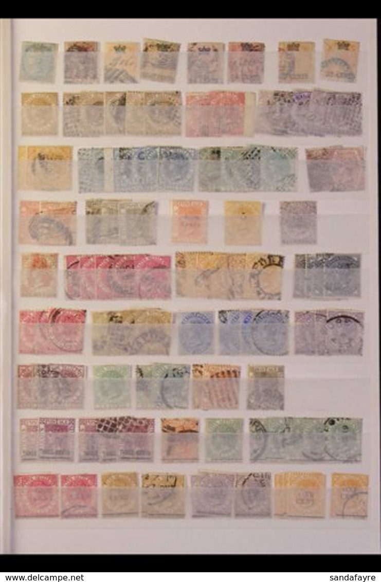 QV TO KGVI MINT AND USED RANGES CAT £4,000+  Note 1867 "Crown" Surcharges On India (8, Mostly Used); 1867-72 (CC) Set To - Straits Settlements