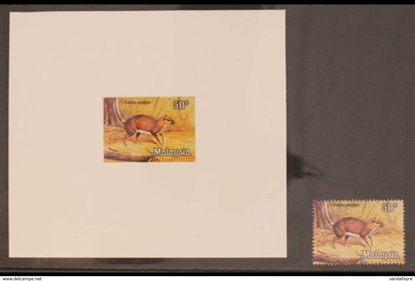 1979  50c Wildlife (SG 192)  IMPERF PROOF Printed On Thick Paper And Attached Onto Card, Overall Size Approx 105x95m, Pl - Other & Unclassified