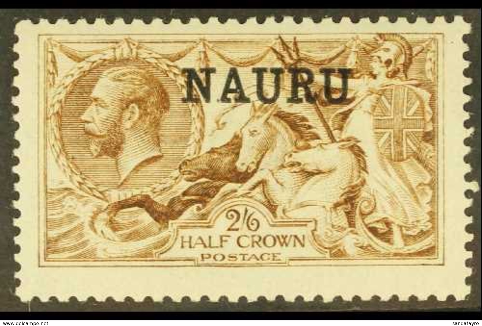1916-23  2s6d Brown Seahorse, De La Rue Printing, SG 21, Very Fine Mint. For More Images, Please Visit Http://www.sandaf - Nauru