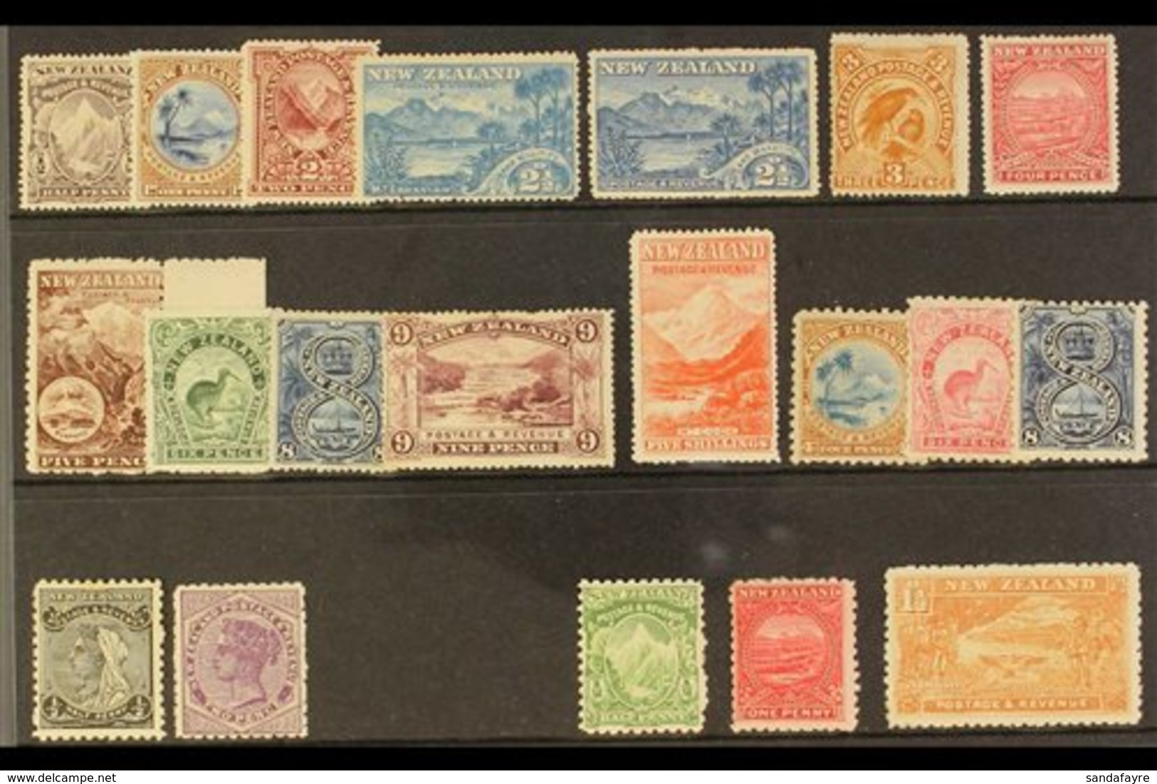 1898 - 1901  MINT GROUP Includes The 1898 Pictorial No Wmk Perf 14-16 Set To 9d (incl Both 2½d Types) Plus The 5s Top Va - Other & Unclassified