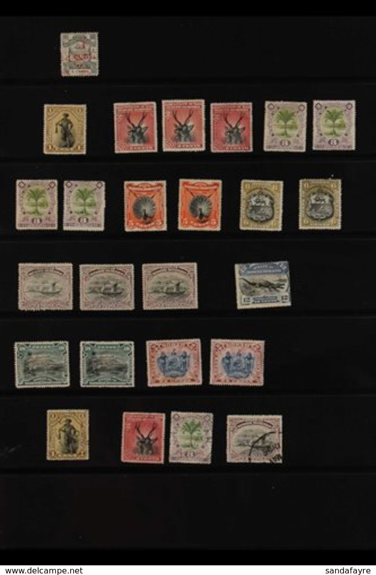 1886-1931 MINT & USED COLLECTION  On Stock Pages, All USED STAMPS CANCELLED BY CDS CANCELS. Includes 1894 Set Mint Incl  - North Borneo (...-1963)