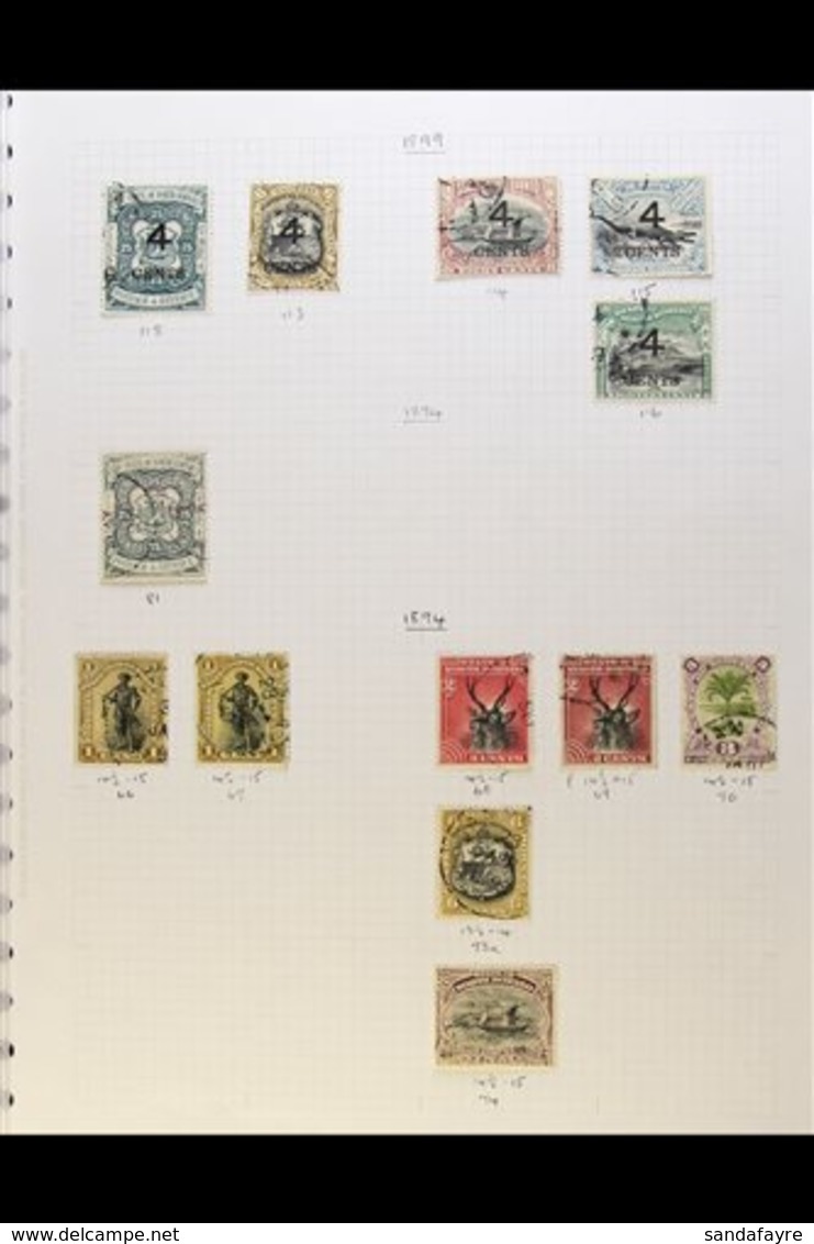 1894-1931 FINE POSTALLY USED  Collection On Album Pages, All Different, All Identified By SG Number. Note 1894 Pictorial - North Borneo (...-1963)