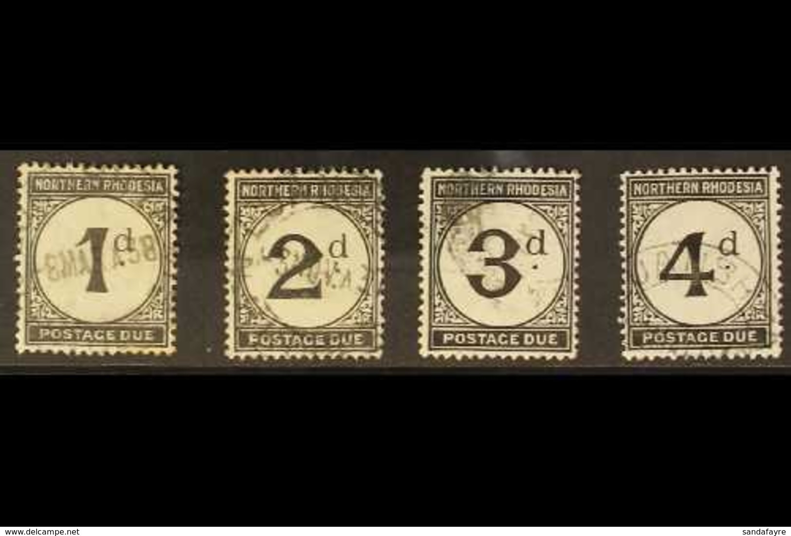 POSTAGE DUES  1929-52 Complete Set, SG D1/4, Very Fine Used (4 Stamps). For More Images, Please Visit Http://www.sandafa - Northern Rhodesia (...-1963)