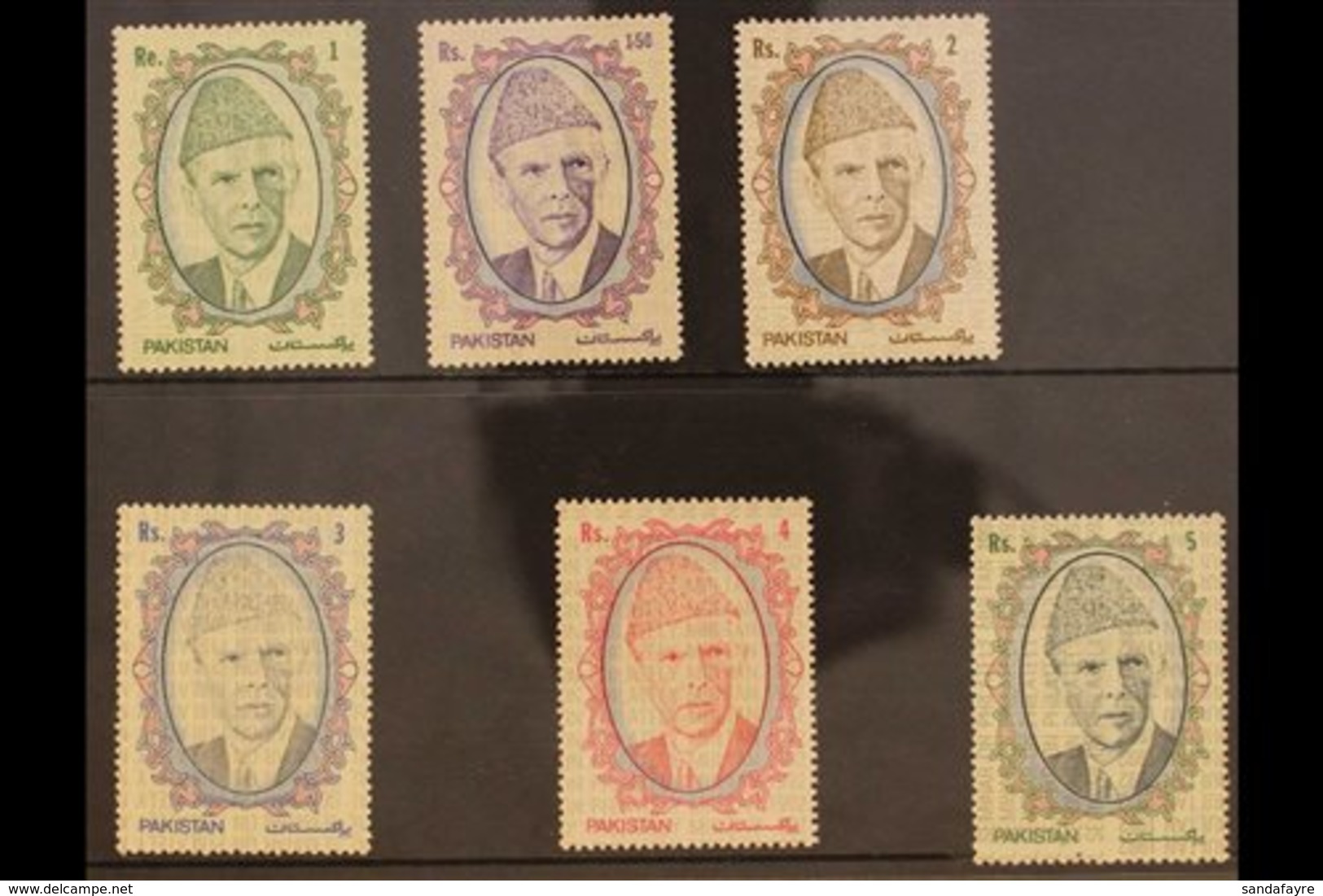 1992  1989 Jinnah Set Overprinted "National Seminar On Philately Multan 1992", Mi 838/43, (see Note After SG 778), Very  - Pakistan