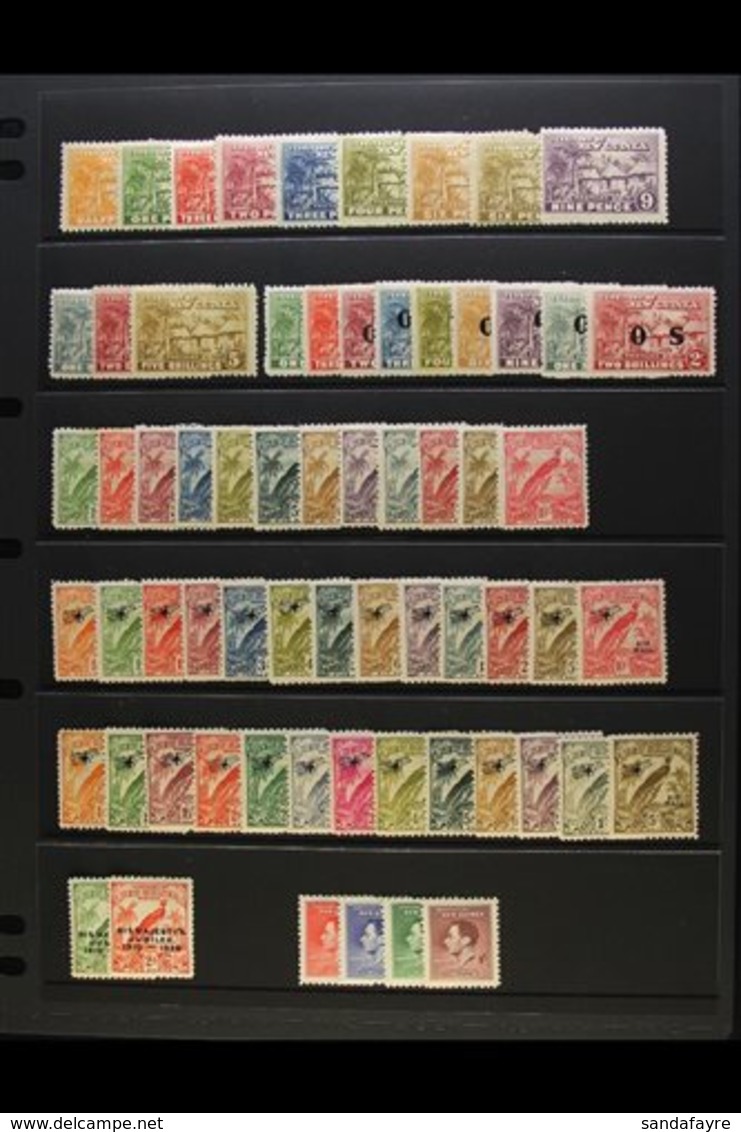 1925 - 1935 FINE MINT SELECTION  Lovely Fresh Range Of Mint Stamps With 1925 Native Village Set To 5s, 1925 OS Official  - Papua New Guinea