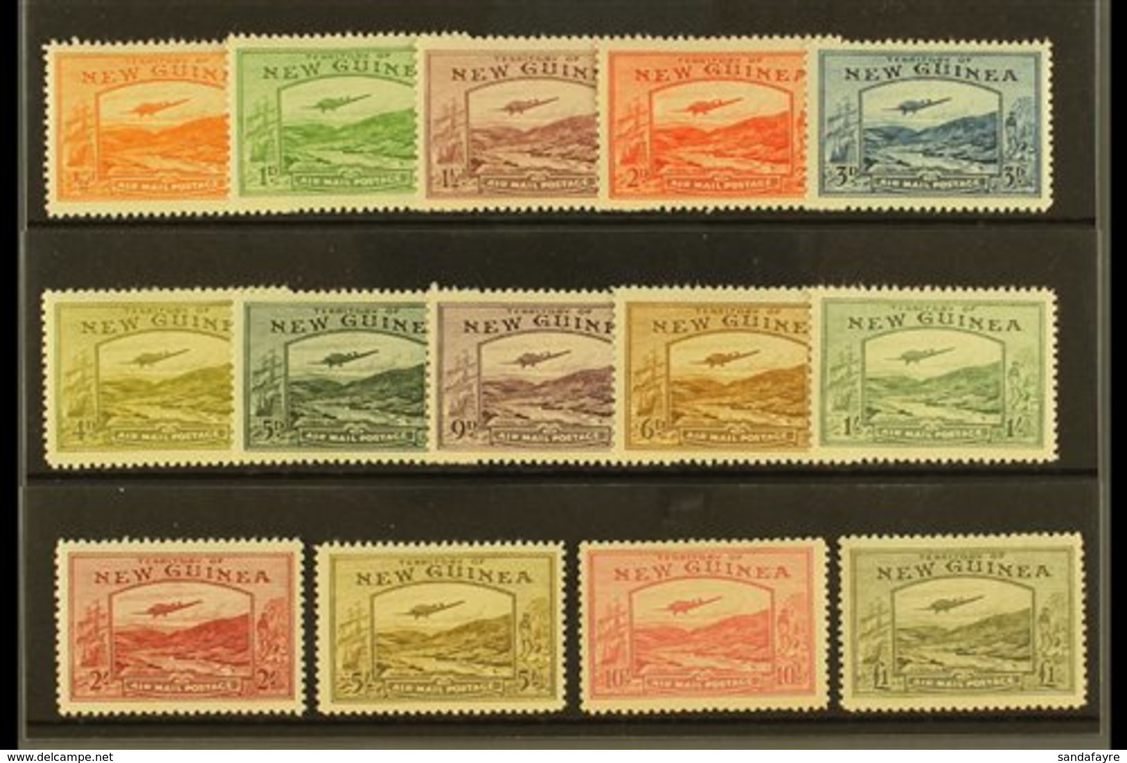 1939  Airmail Set Complete, SG 212/5, Very Fine And Fresh Mint. (14 Stamps) For More Images, Please Visit Http://www.san - Papua New Guinea