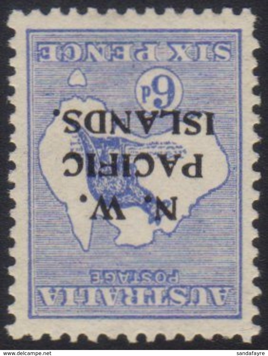 N.W.P.I.  1915-16 6d Ultramarine Roo, Watermark Inverted SG 78w, Very Fine Mint.  For More Images, Please Visit Http://w - Papua Nuova Guinea