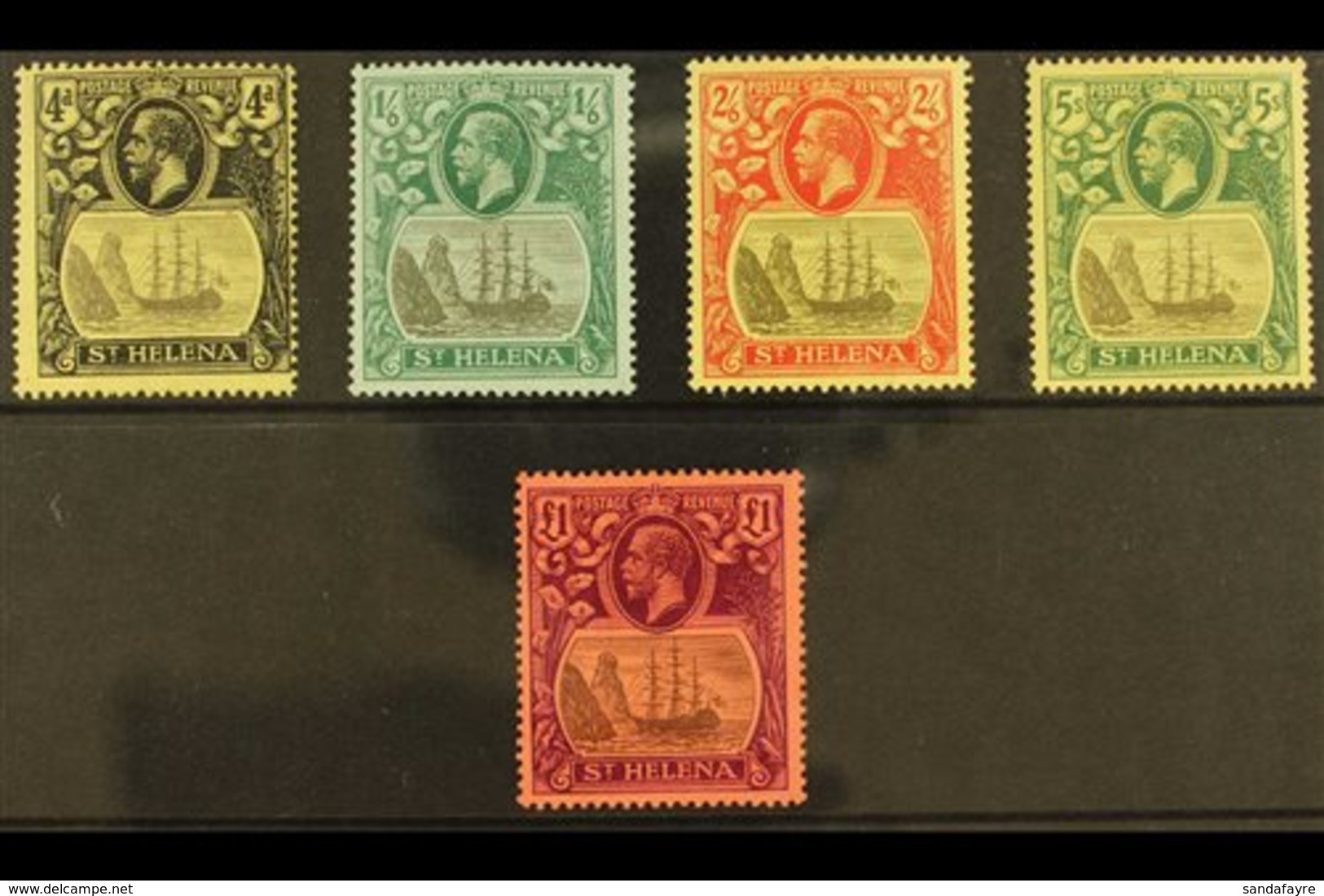 1922-37  "Badge Of St. Helena" Watermark Multi Crown CA Complete Set, SG 92/96, Very Fine Mint. (5 Stamps) For More Imag - Saint Helena Island