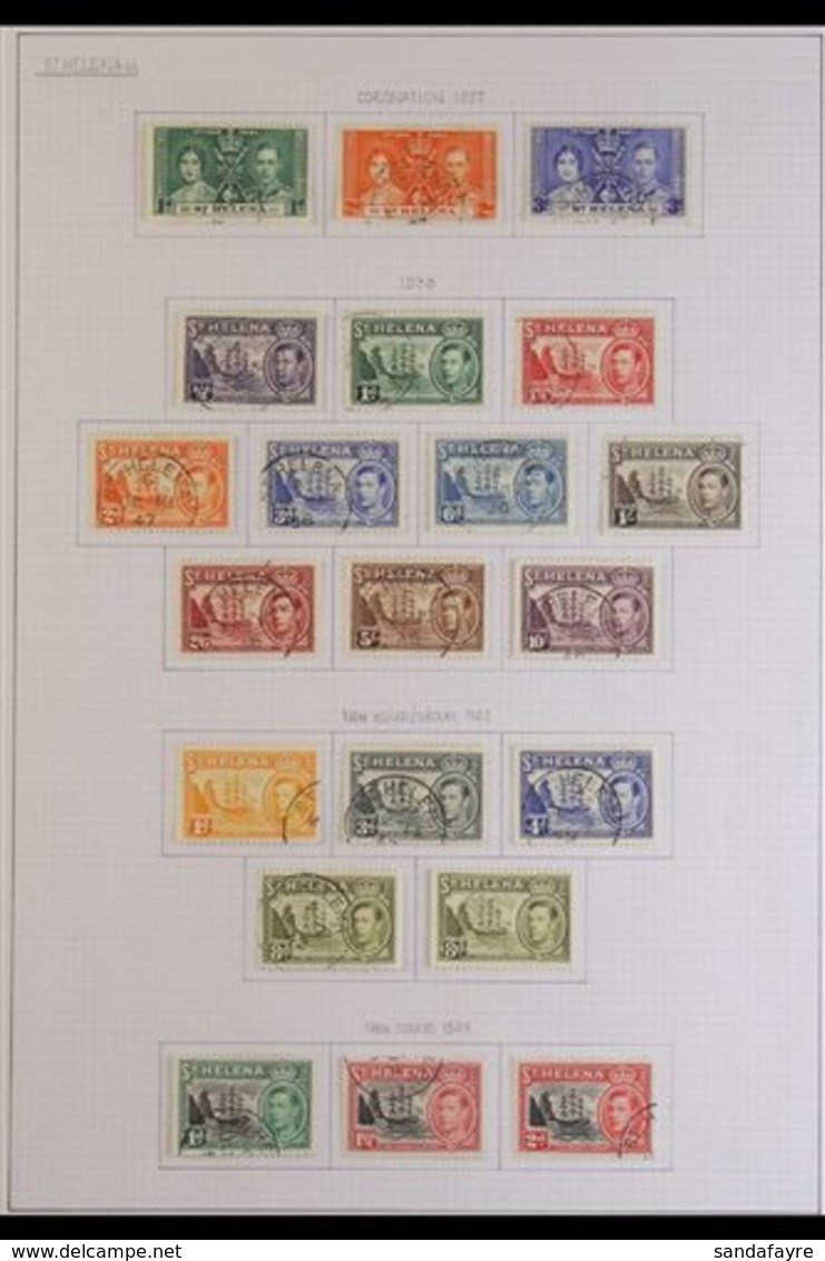 1937-71 USED SETS COLLECTION.  A Delightful Collection Of Used Sets That Includes A Complete KGVI Collection From Corona - Saint Helena Island