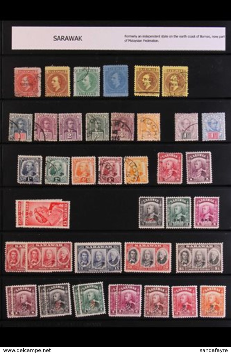 1875-1971 MINT & USED COLLECTION / ACCUMULATION  Neatly Arranged On Stock Pages, Includes Small Group Of Earlier Issues, - Sarawak (...-1963)