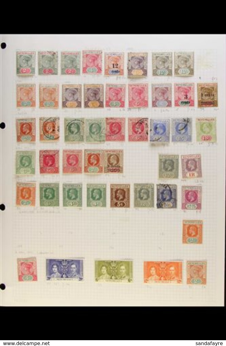 1890-1991 EXTENSIVE COLLECTION  A Mint & Used Collection Presented In An Album, Often Duplicated Ranges With QV Mint To  - Seychelles (...-1976)