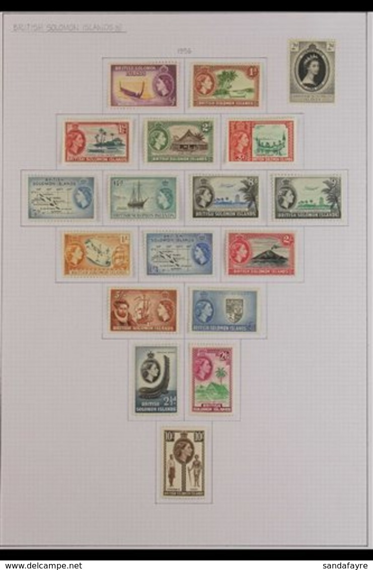 1953-68 VFM QEII COLLECTION OF SETS  Neatly Presented On Sleeved Album Pages, An Attractive, ALL DIFFERENT Collection Of - British Solomon Islands (...-1978)