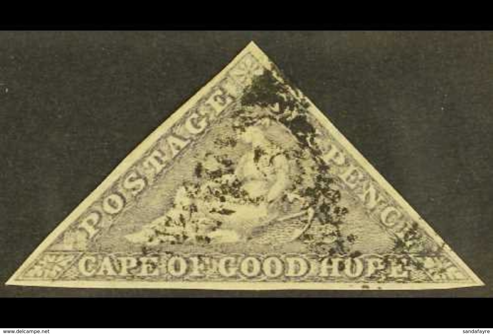 CAPE  1855-63 6d Slate-lilac On Blued Paper, SG 7c, Fine Used, Three Margins, Cat.£500. For More Images, Please Visit Ht - Unclassified