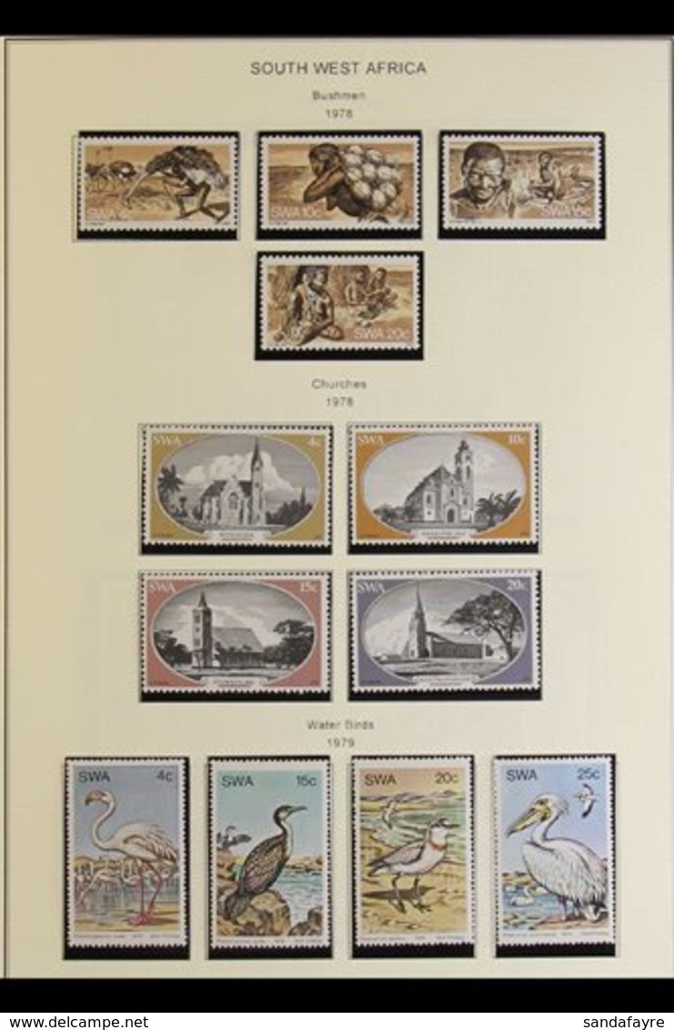 1976-90 NEVER HINGED MINT COLLECTION  On Printed Album Pages, Largely Complete From 1976 Water & Electricity Set To 1990 - South West Africa (1923-1990)