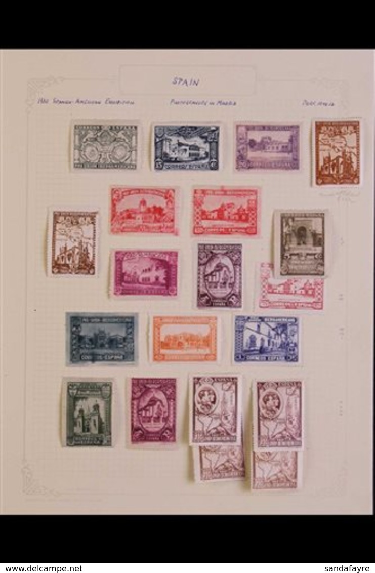 1930 IBERO-AMERICAN EXHIBITION  Lovely Little Collection Formed Around This Magnificent Show Including The Complete Set  - Other & Unclassified