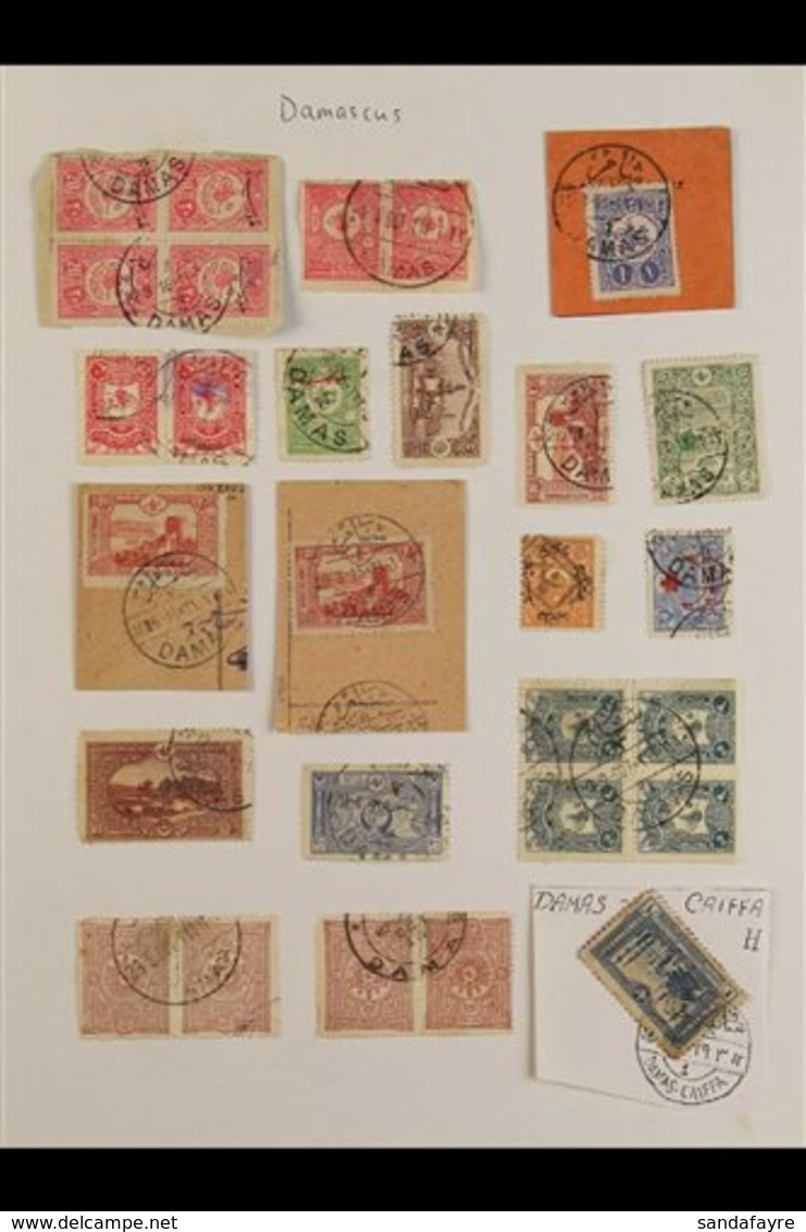 TURKISH ISSUES USED IN  1860's-1910's Interesting Collection Of Fine Used Turkish Stamps Showing Various Postmarks Of DA - Syria