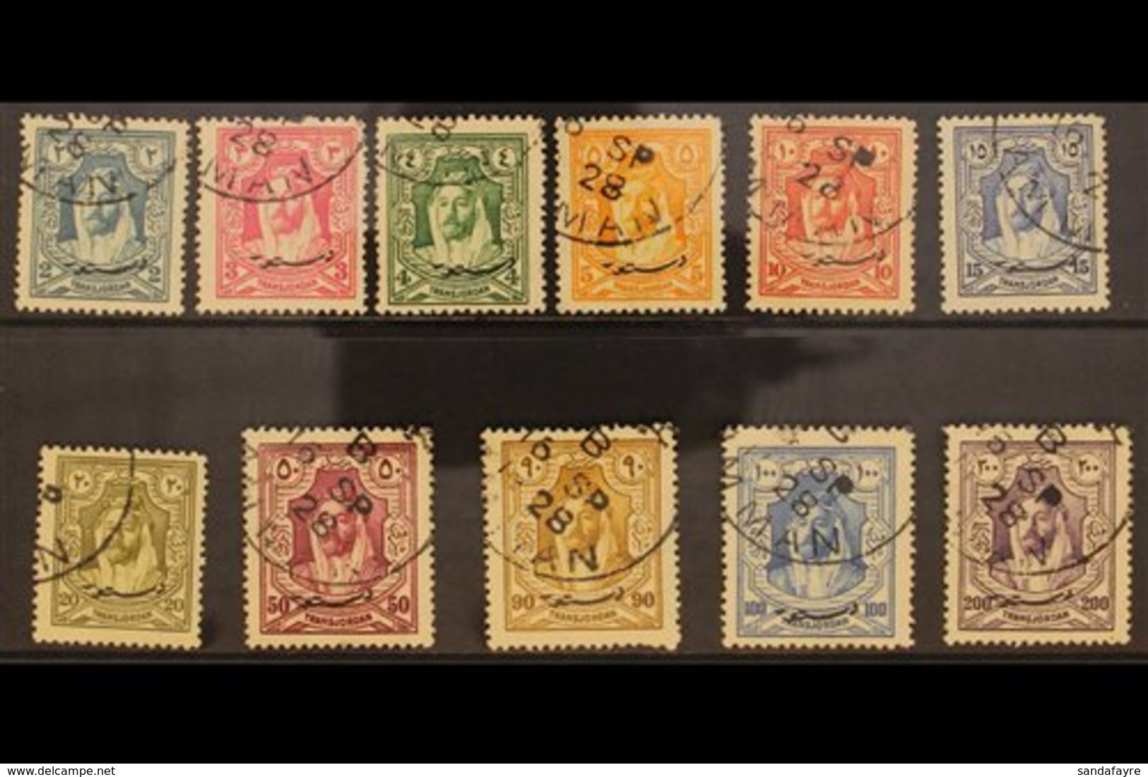 1928  New Constitution Set, SG 172/82, Fine Cds Used (11 Stamps) For More Images, Please Visit Http://www.sandafayre.com - Jordan