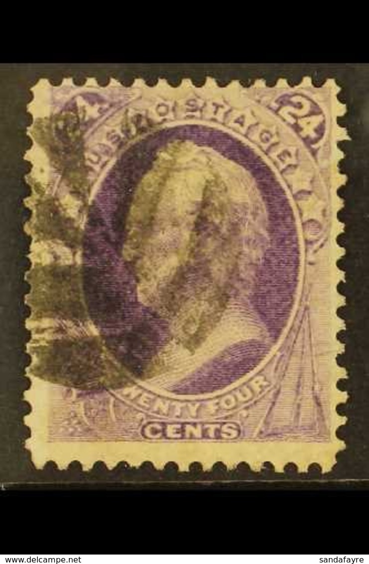 1870-1  24c Pale Violet, General Winfield Scott, No Grill, Scott 153, SG 155, Fine Used. For More Images, Please Visit H - Other & Unclassified