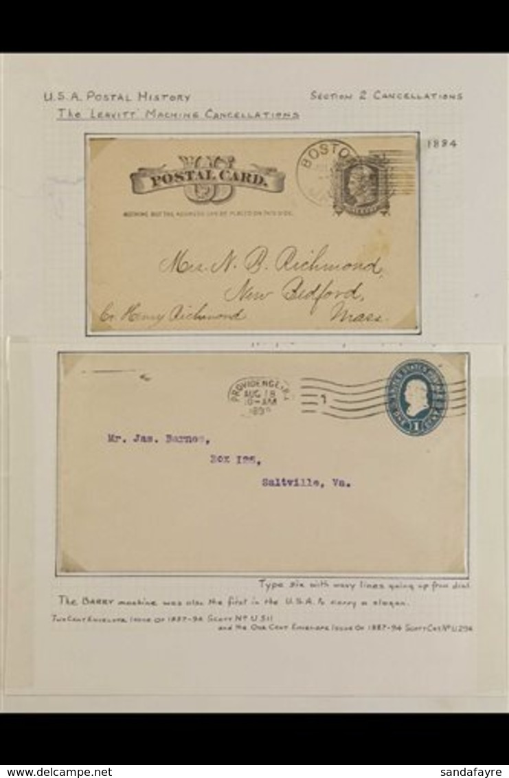 BACK OF THE BOOK - POSTAL HISTORY  An interesting Collection Of Postal Stationery & Commercial Covers & Cards With "Leav - Autres & Non Classés