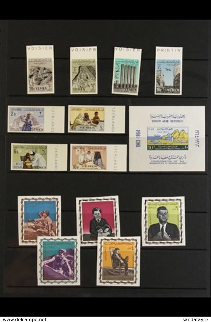 1949-1967 IMPERFS NEVER HINGED MINT COLLECTION  With 1949 UPU Range Including Some Pairs, 1952 Accession 1i Air, 1952 "P - Yémen