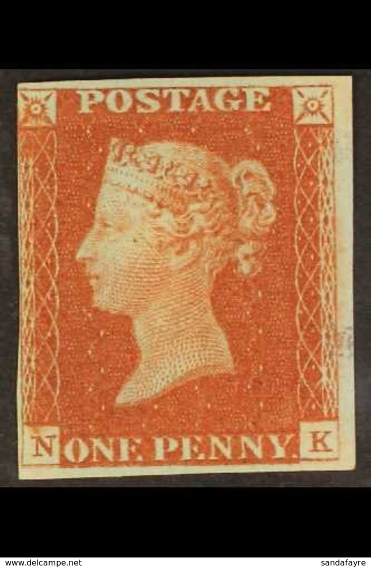 1841  1d Red-brown On Very Blue Paper, SG 8a, Unused, Three Margins, Cat.£700. For More Images, Please Visit Http://www. - Other & Unclassified