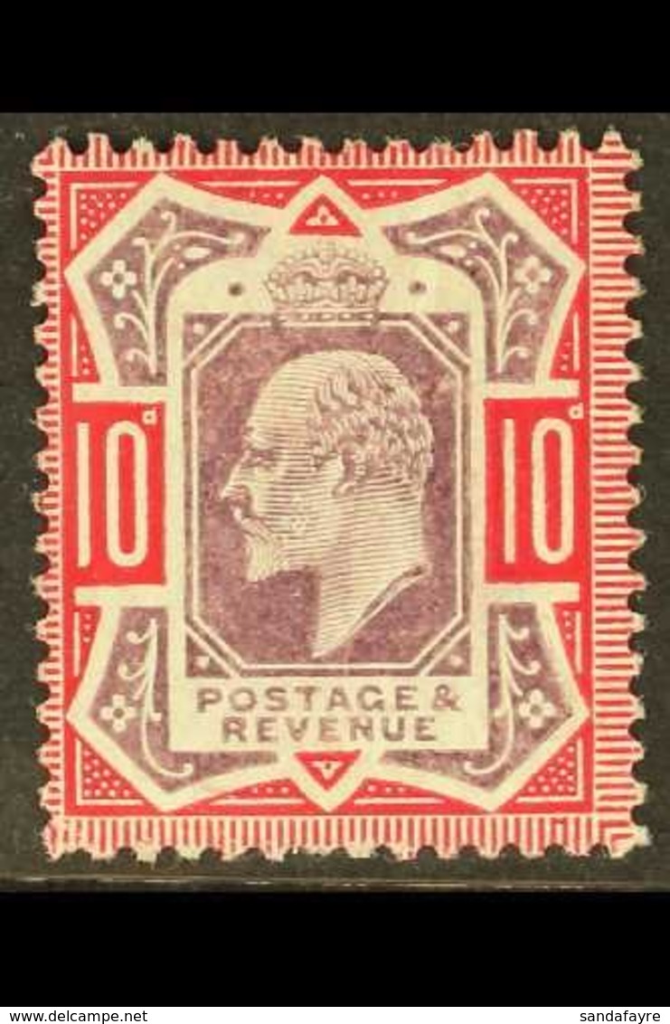 1902  10d Dull Purple And Carmine On Chalk Paper, SG 254b, Fine Mint Tiny Corner Fault. For More Images, Please Visit Ht - Unclassified