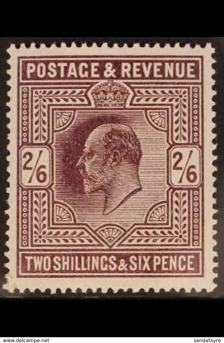 1911-13  2s6d Dark Purple Somerset House, SG 317, Never Hinged Mint, Almost Imperceptible Tiny Corner Thin. Lovely Colou - Non Classificati