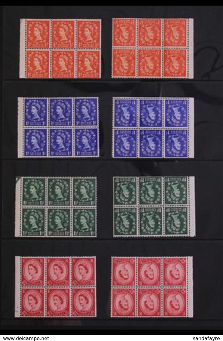 1958-65 BOOKLET PANES.  MINT COLLECTION Of All Different Complete Booklet Panes Presented On Stock Pages, Some Are Never - Other & Unclassified