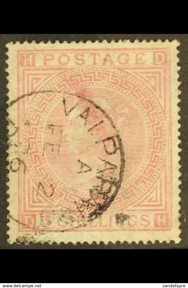 CHILE  1867-74 5s Rose PLATE 2 With Fully Dated VALPARAISO 1876 Cds, SG Z88. Attractive! For More Images, Please Visit H - Other & Unclassified