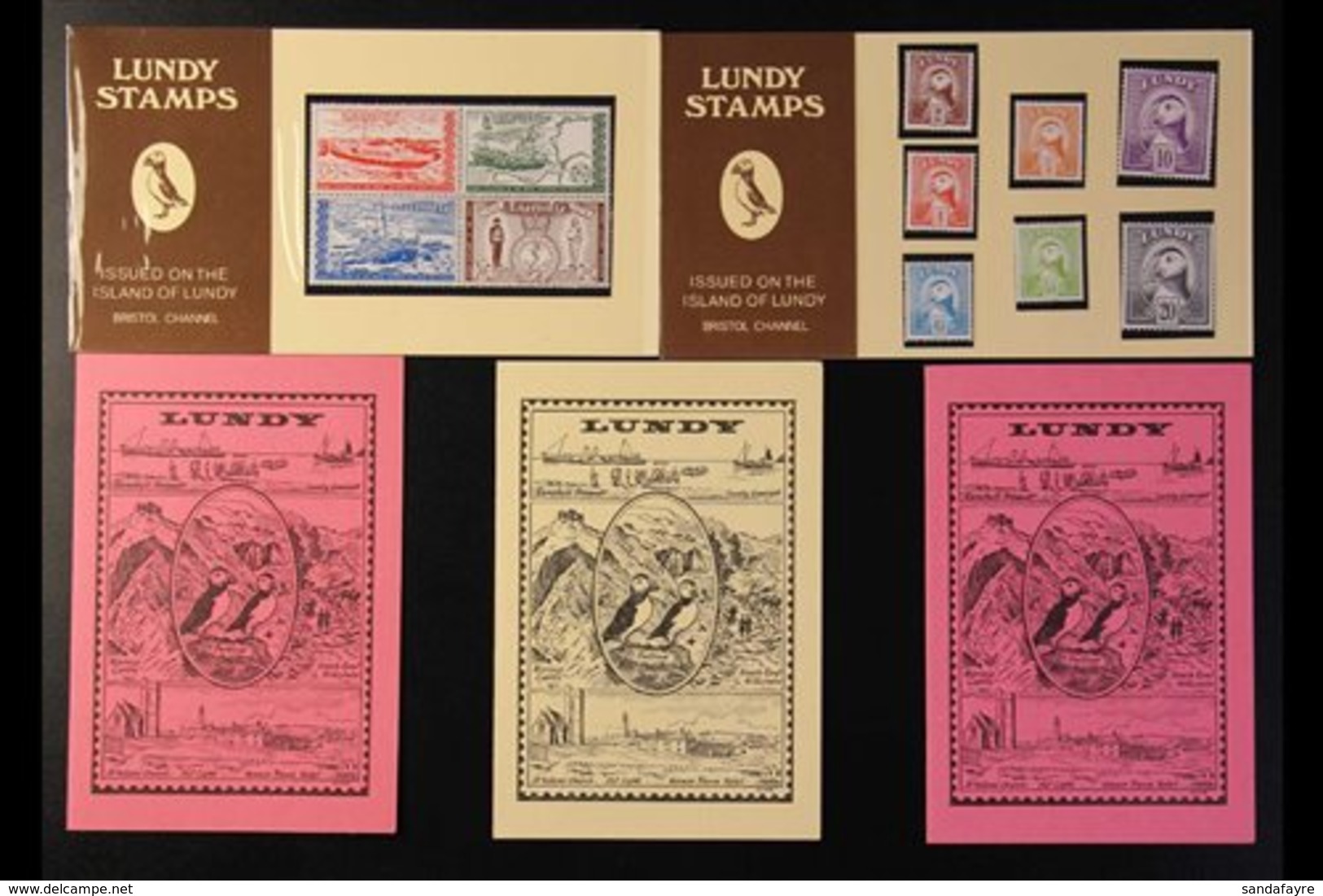 LUNDY ISLAND  Mint Stamps In Presentation Folders And Packs. With Folders Containing 1957 2p To 9p Definitives, 1965 Chu - Other & Unclassified