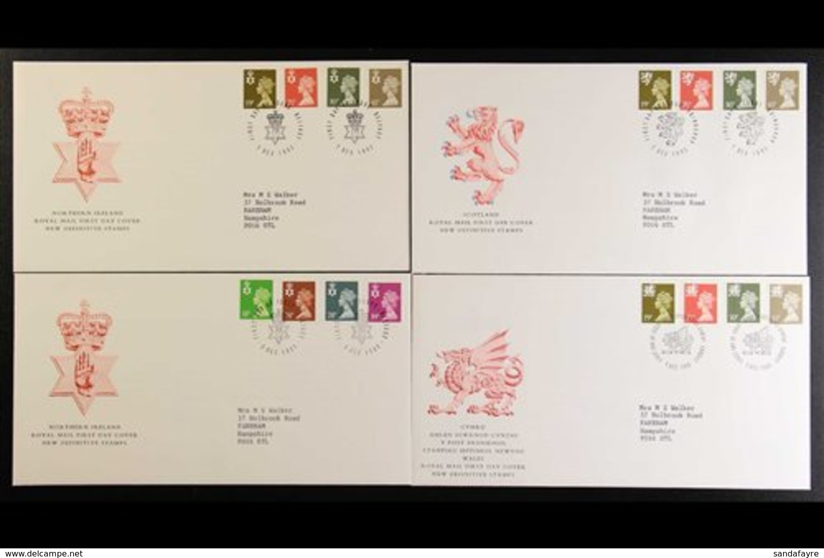 1968-2012 REGIONAL FDC COLLECTION  A Small Selection Of Regional Issues On First Day Covers Inc Scotland, Wales, Norther - FDC