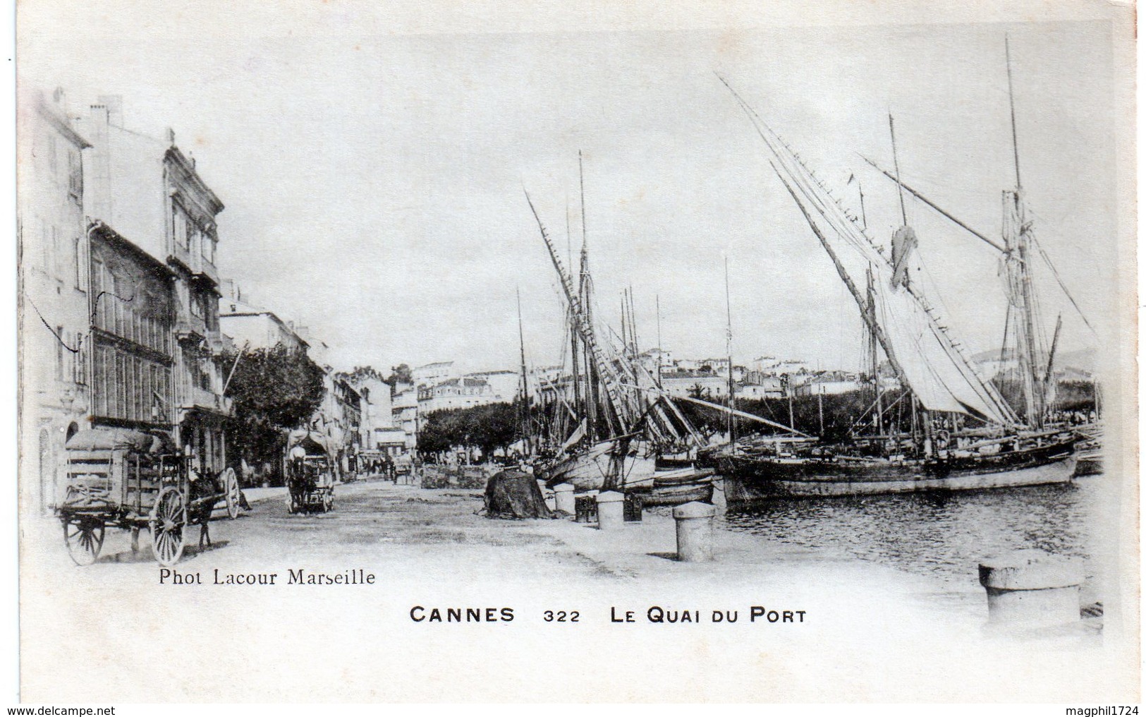 Cpa (06) Cannes - Le Quai  Du  Port  (très Belle Carte Ra...) - Cannes