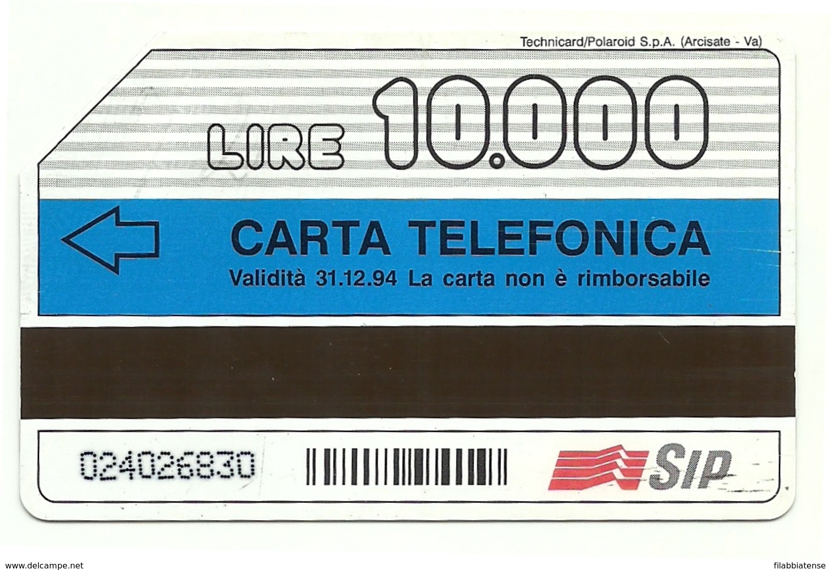 Italia - Tessera Telefonica Da 1.000 Lire N. 242 - 31/12/94 Emergenza - Pubbliche Ordinarie