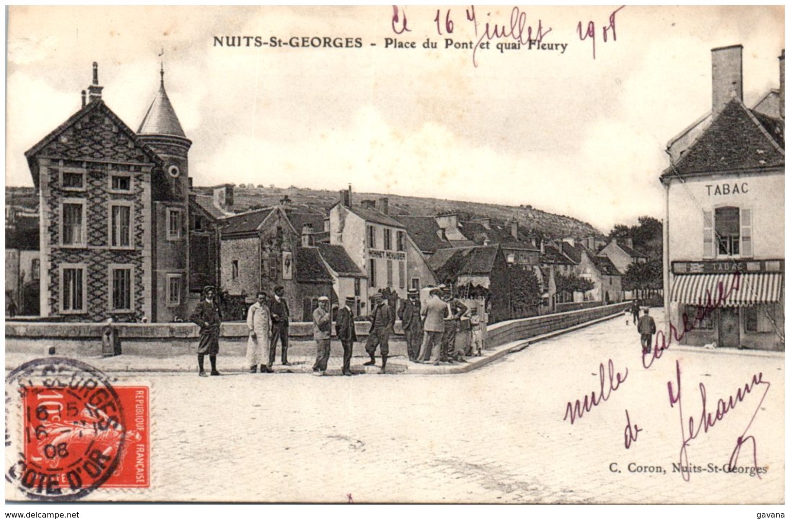 21 NUITS-SAINT-GEORGES - Place Du Pont Et Quai Fleury - Nuits Saint Georges