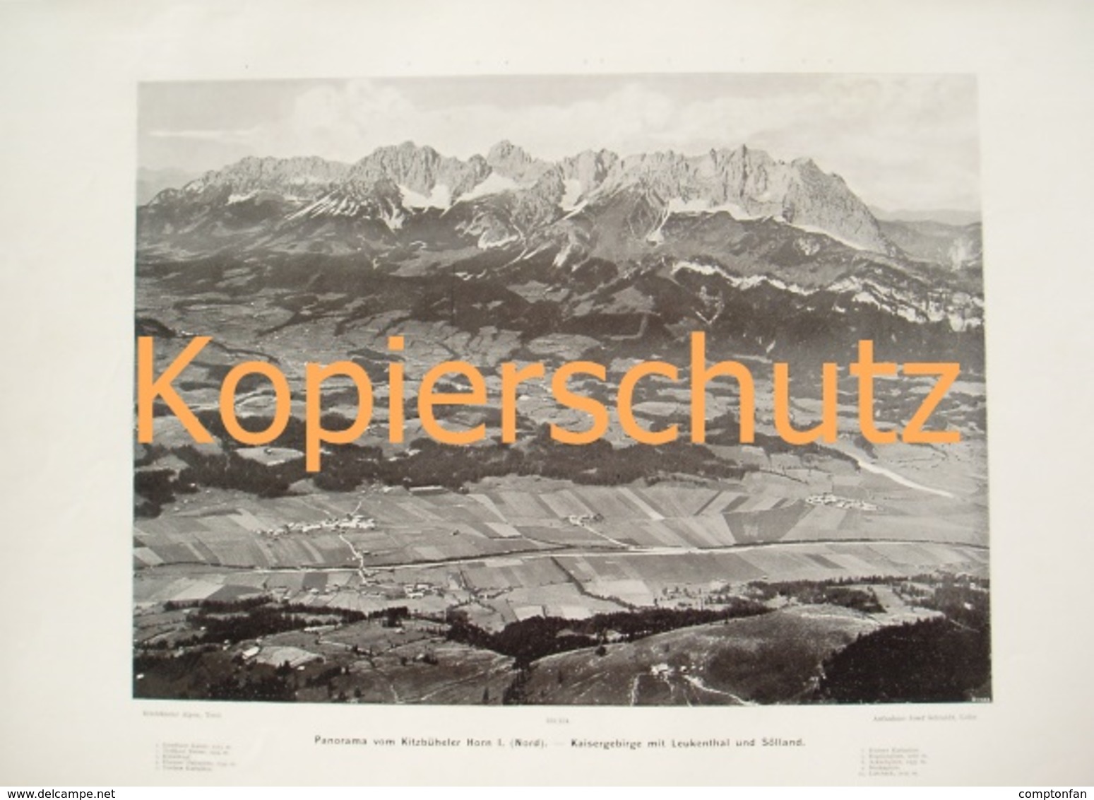 123-2 Kitzbüheler Horn Kitzbühel Panoramen Riesendrucke 1901!! - Historische Dokumente