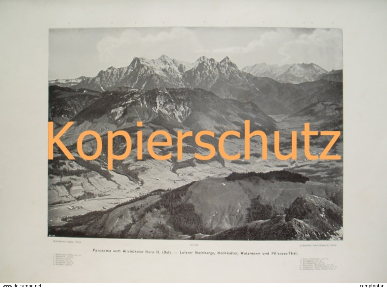 125-3 Kitzbüheler Horn Kitzbühel Panoramen Riesendruck 1901!! - Historical Documents