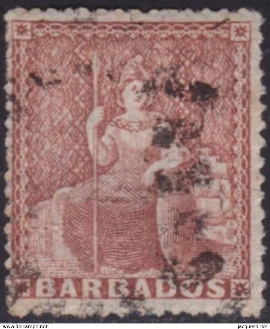 Barbados     .   SG  .    25        .   O      .    Cancelled      .   /    .  Gebruikt - Barbados (...-1966)