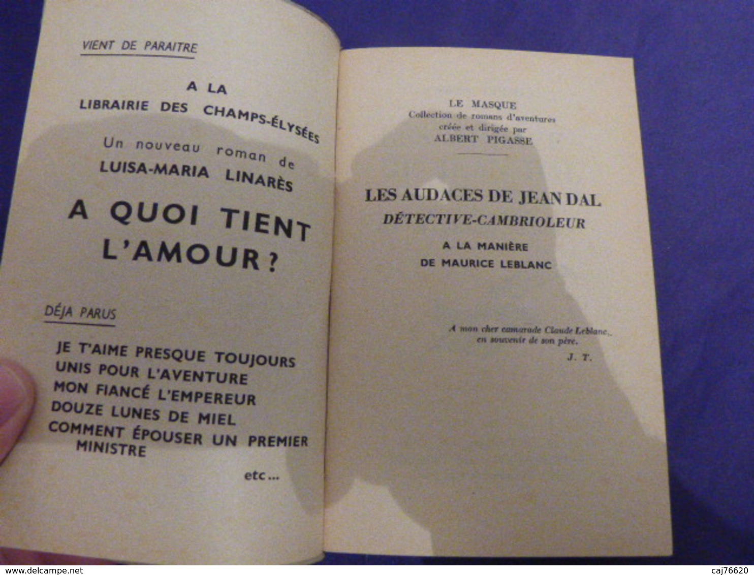 Les Audaces De Jean Dal ,manière De Maurice Leblanc Par Jacques Termant (cai104) - Le Masque