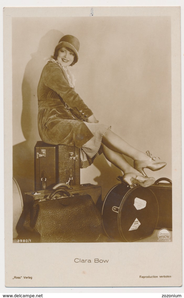 CLARA BOW Actress - ROSS VERLAG , Actor, Vintage Old Photo Postcard - Acteurs