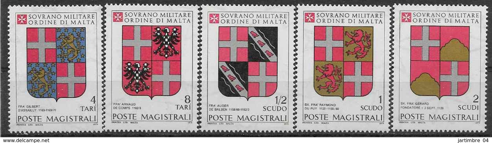 1979 ORDRE DE MALTE 159-63 ** Armoiries - Malte (Ordre De)