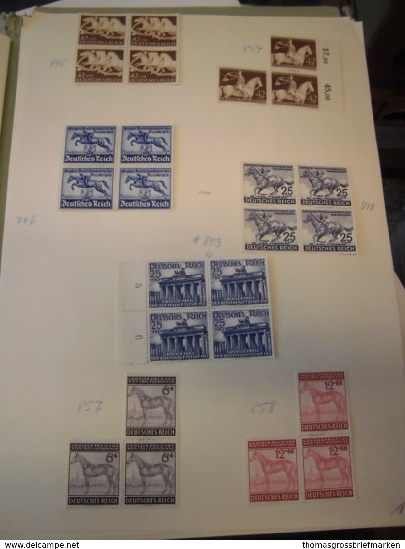 Sammlung Posten Deutsches Reich 1940-1945 + II. WK B+M U. GG Ungebraucht (330) - Ungebraucht