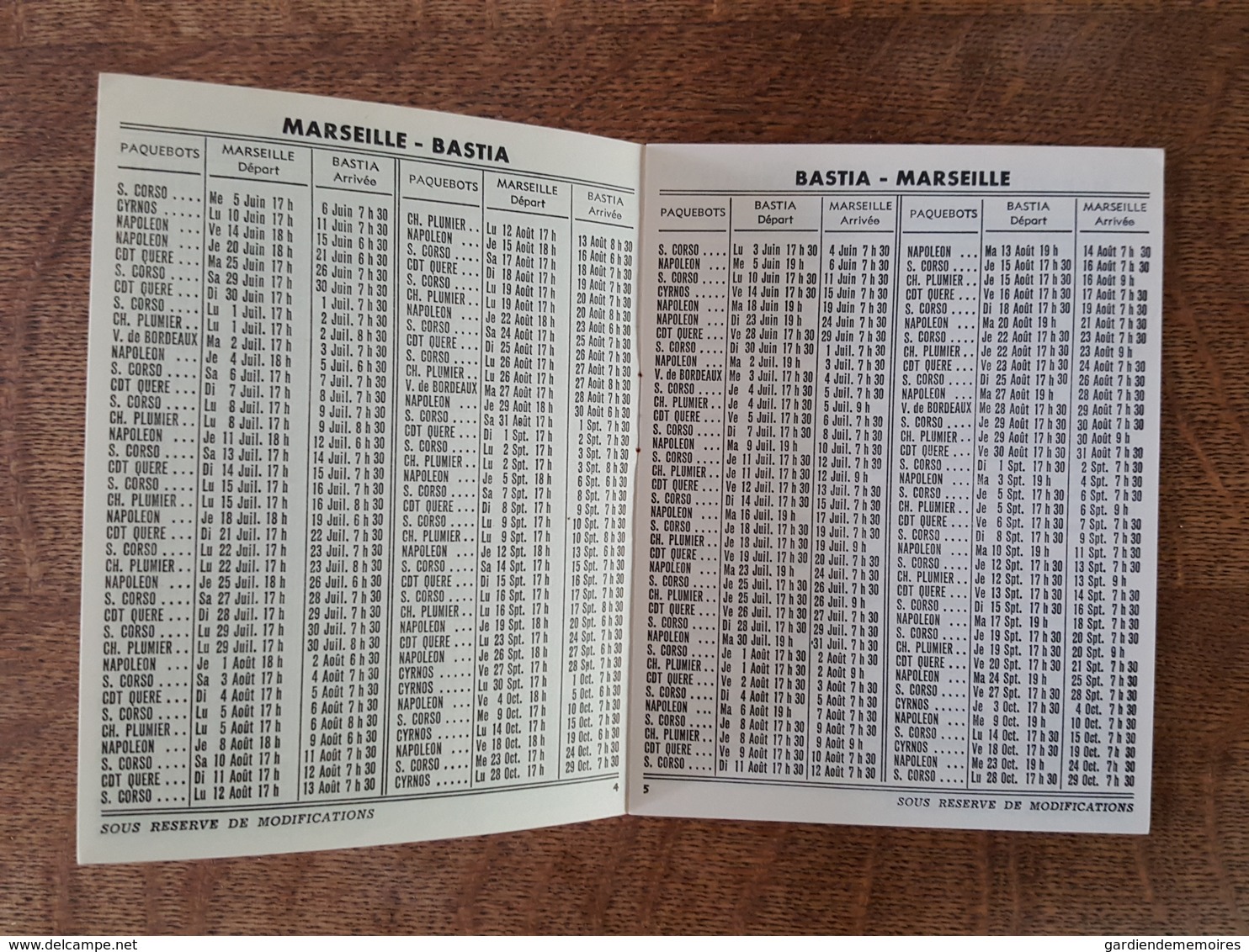 Compagnie Générale Transatlantique 1963 N°33 - Départs Corse, Parcours, Tarifs, Bastia, Ajaccio, Calvi, Nonza, Propriano - 1950 - ...