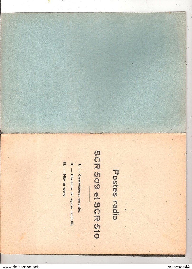 FASCICULE POSTES RADIO SCR 509 ET SCR 510 - ECOLE SPECIALE MILITAIRE COETQUIDAN 1948 - Français