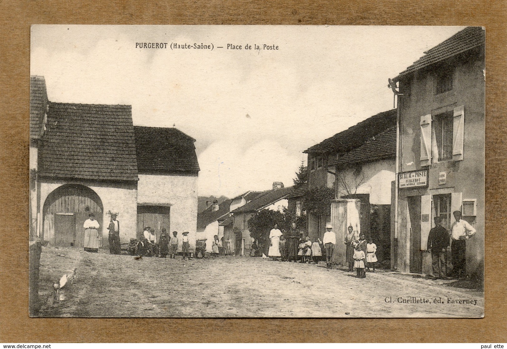 CPA - PURGEROT (70) - Aspect Du Quartier Du Bureau De Poste Dans Les Années 20 - Autres & Non Classés