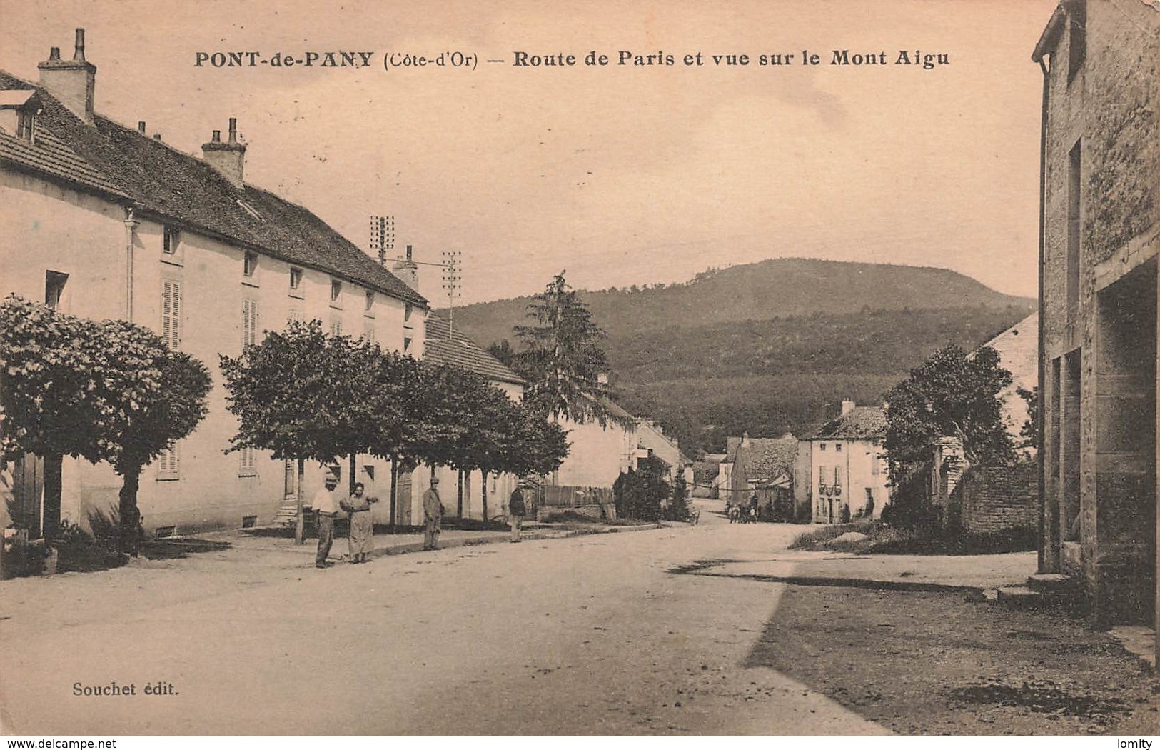 21 Pont De Pany Route De Paris Et Vue Sur Le Mont Aigu Cpa Carte Animée - Autres & Non Classés