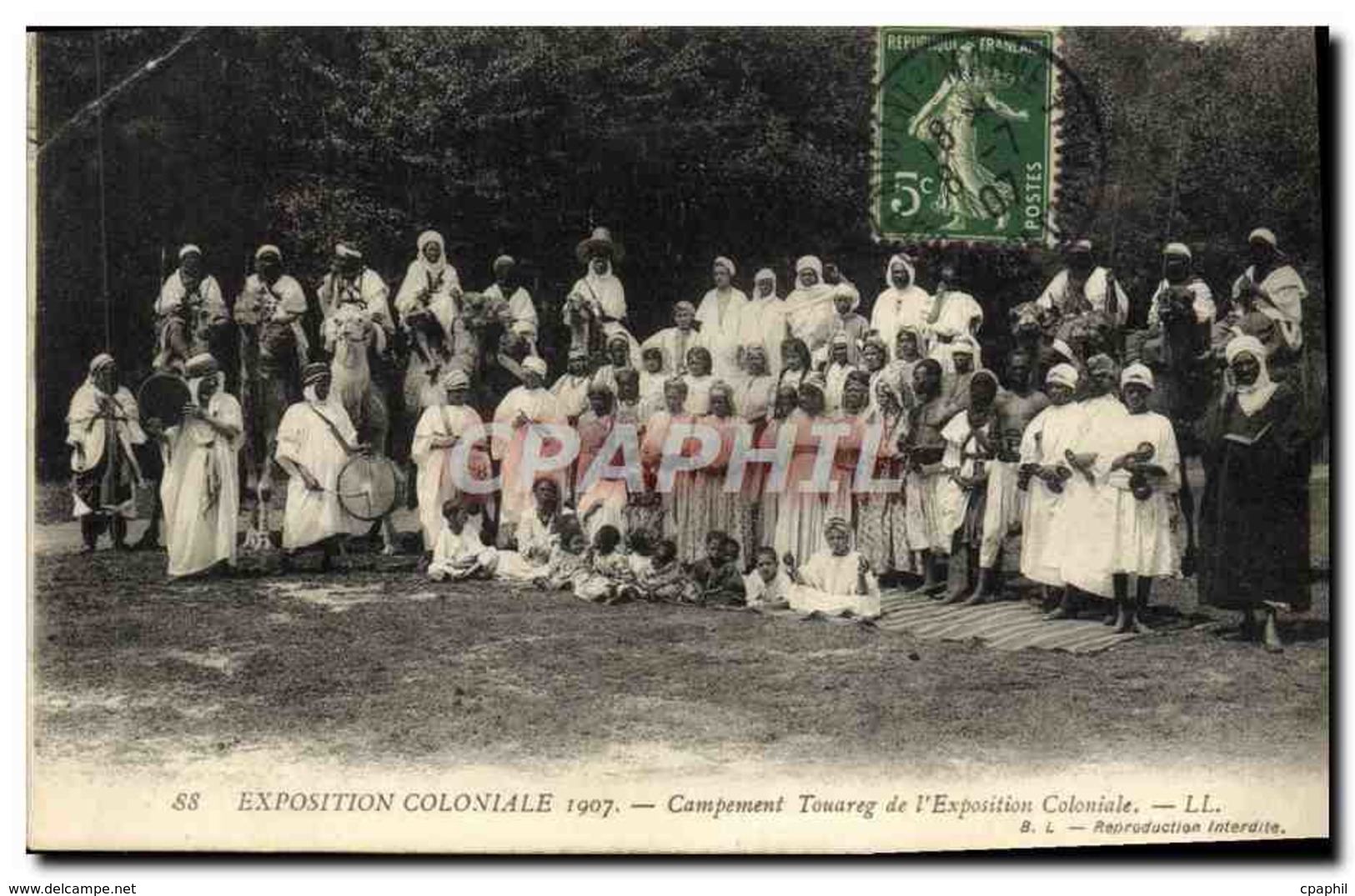 CPA Paris Exposition Coloniale 1907 Campement Touareg De L&#39exposition Coloniale - Exhibitions