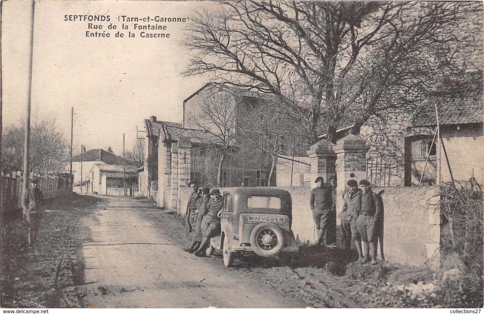 82-SEPTFONDS- RUE DE LA FONTAINE ENTREE DE LA CASERNE - Sonstige & Ohne Zuordnung