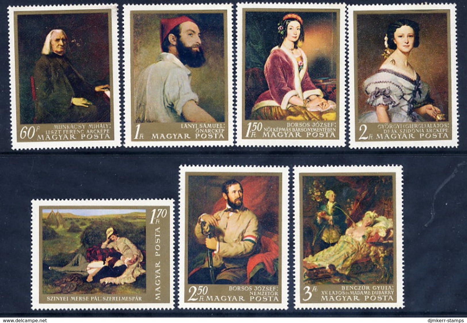 HUNGARY 1967 National Gallery Paintings Set MNH / **.  Michel 2330-36 - Ungebraucht