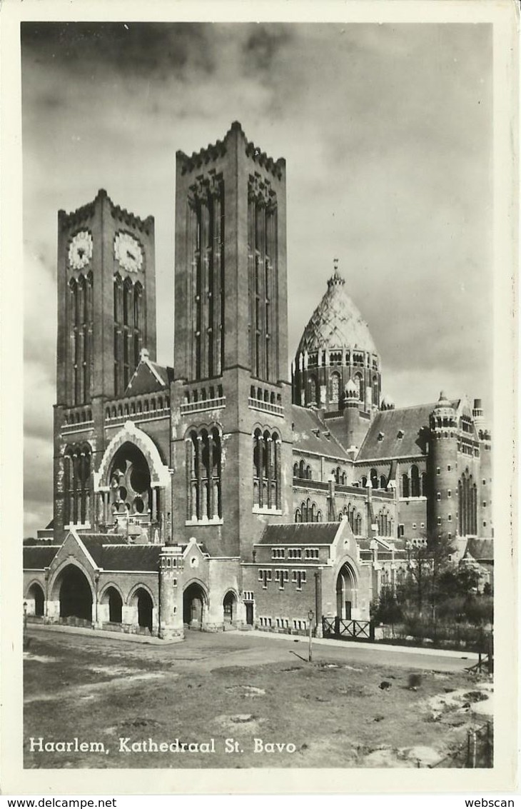 4 AKs Haarlem 2x Vleeshal + Kathedraal St. Bavo + Grote Kerk 1954 # - Haarlem